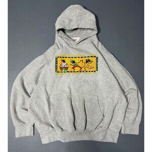 Vtg 90s Harlem NY New York Souvenir Hoodie XL African Art Drummer Graphic